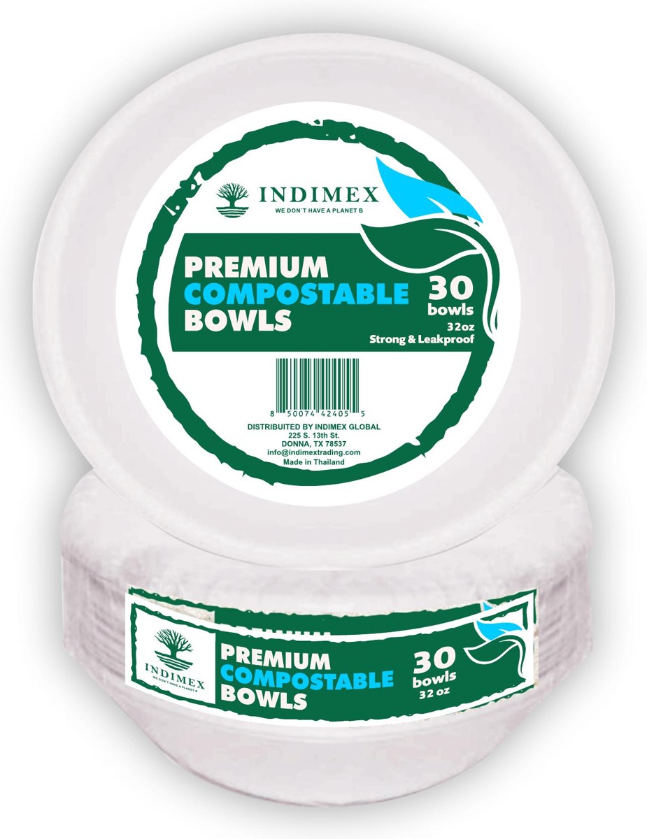 Bagasse Plates & Bowls — 32 oz Bowl