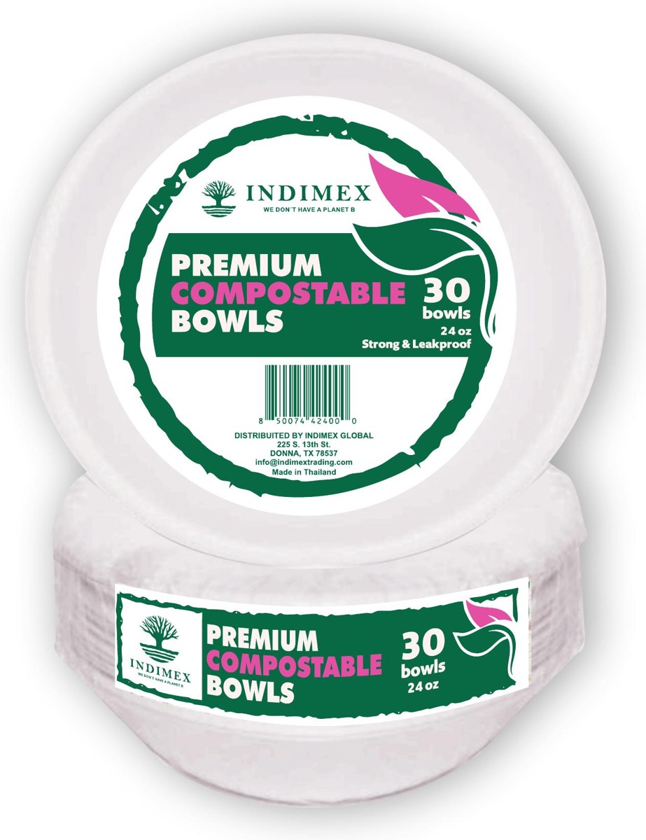 Bagasse Plates & Bowls — 24 oz Bowl