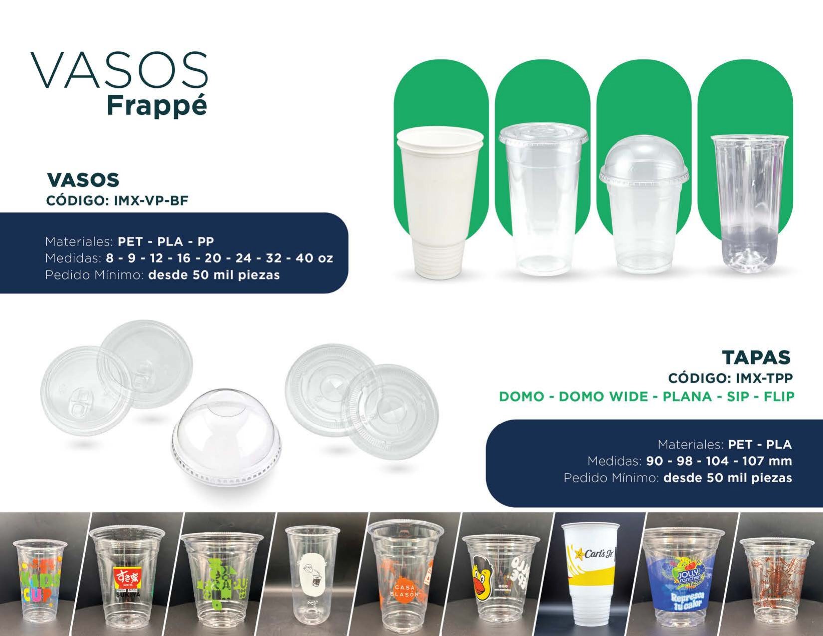 Frappé cups and lids